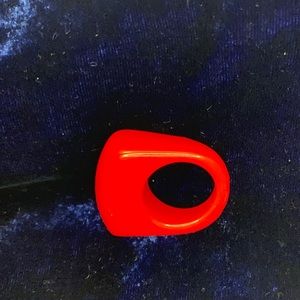 Ring- red acrylic